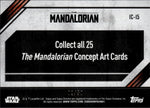 2022 Mandalorian Concept Art Topps Chrome Star Wars The Mandalorian Beskar Edition GREEN REFRACTOR 02/50 #IC-15
