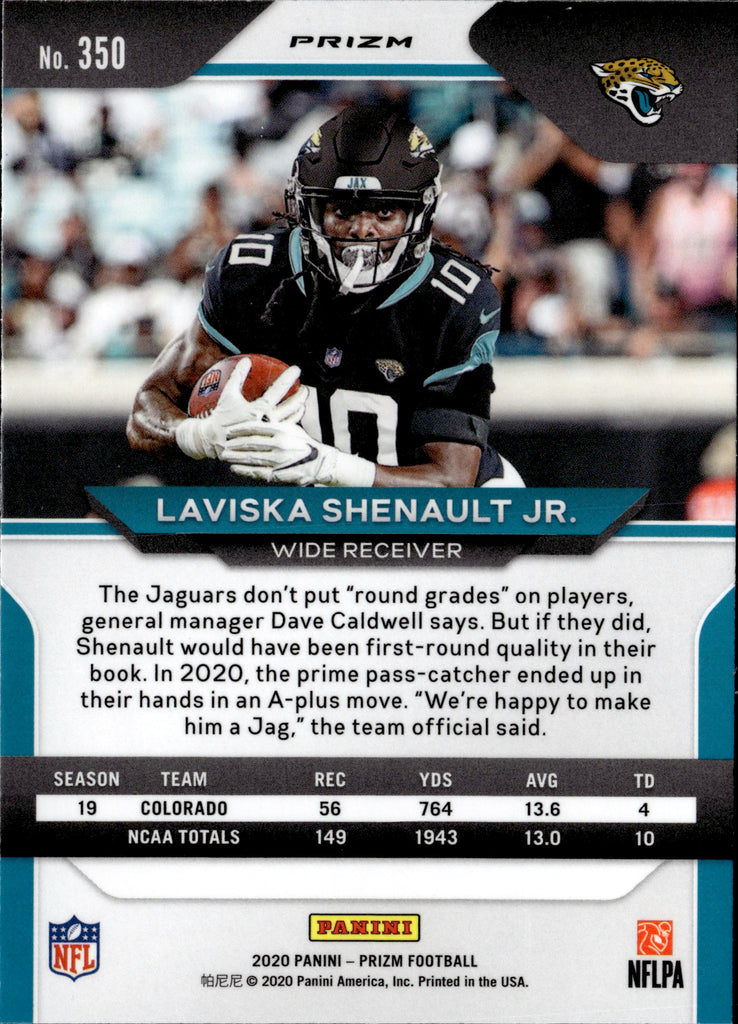 2020 Laviska Shenault Jr. Panini Prizm HOLO SILVER ROOKIE RC #350  Jacksonville Jaguars