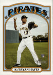 2021 Ke'Bryan Hayes Topps Heritage ROOKIE SP ACTION VARIATION RC #97 Pittsburgh Pirates 1