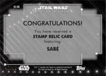 2020 Sabe Topps Star Wars Masterwork GREEN STAMP 46/99 RELIC #SC-SA Queen Amidala