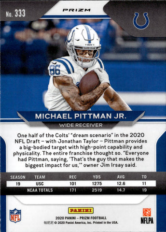 Panini Contenders Michael Pittman Jr Jersey Relic Colts RC