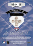 2001 Scott Rolen Playoff Absolute Memorabilia BALL HOGGS GAME USED BASEBALL 069/125 RELIC #BH9 Philadelphia Phillies HOF
