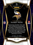 2020 Randy Moss Panini Select PREMIER LEVEL LIGHT BLUE PRIZM 03/99 #112 Minnesota Vikings HOF