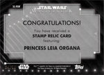 2020 Princess Leia Organa Topps Star Wars Masterwork GREEN STAMP 84/99 RELIC #SC-PLW