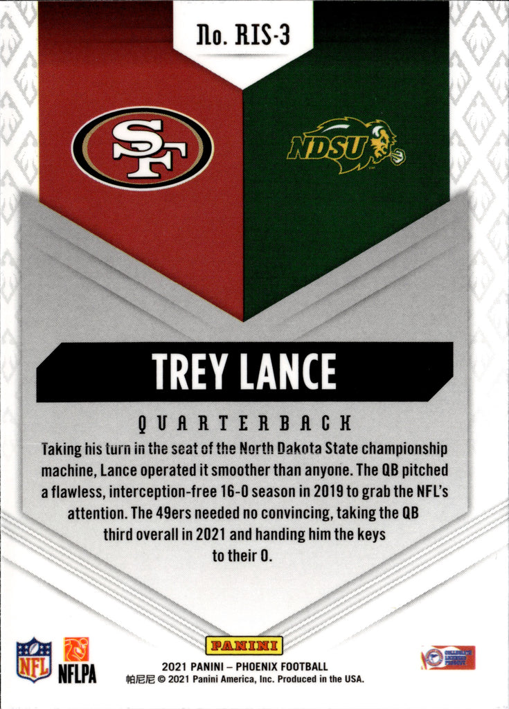 Trey Lance 2021 Panini Phoenix Rookie Jersey Card