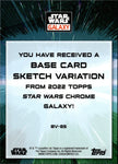 2022 Cobb Vanth by Derek Laufman Topps Star Wars Galaxy Chrome PURPLE REFRACTOR 40/50 BASE SKETCH VARIATIONS #BV-85