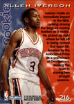 1996-97 Allen Iverson Skybox Premium ROOKIE RC #216 Philadelphia 76ers HOF 3