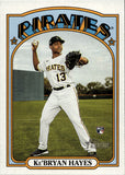 2021 Ke'Bryan Hayes Topps Heritage ROOKIE SP ACTION VARIATION RC #97 Pittsburgh Pirates 2