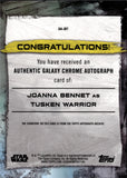 2022 Joanna Bennett as Tusken Warrior Topps Star Wars Galaxy Chrome REFRACTOR AUTO AUTOGRAPH #GA-JBT
