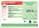 2007 Mickey Mantle Topps Chrome MICKEY MANTLE HOME RUN HISTORY BLUE REFRACTOR 031/100 #MHR290 New York Yankees HOF