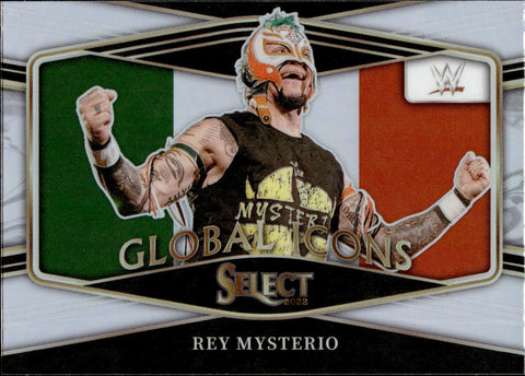 2022 Rey Mysterio Panini Select HOLO SILVER GLOBAL ICONS MEXICO #16 WWE Legend HOF