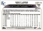 2022 Nicky Lopez Topps Chrome AQUA WAVE AUTO 073/199 AUTOGRAPH #CVA-NL Kansas City Royals