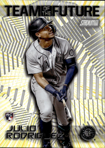 2022 Julio Rodriguez Topps Stadium Club TEAM OF THE FUTURE ROOKIE RC #TOF-13 Seattle Mariners 4