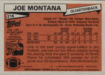2001 Joe Montana Topps Archives ROOKIE REPRINT #40 San Francisco 49ers HOF 1