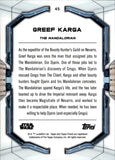 2022 Greef Karga Topps Star Wars Finest GOLD REFRACTOR 18/50 #45 The Mandalorian