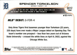 2022 Spencer Torkelson Topps Chrome Update Series ROOKIE DEBUT PURPLE REFRACTOR RC #USC157 Detroit Tigers 3