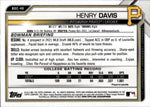 2021 Henry Davis Bowman Chrome Draft 1ST BOWMAN #BDC-48 Pittsburgh Pirates