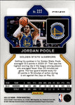 2021-22 Jordan Poole Panini Prizm NBA 75TH ANNIVERSARY REFRACTOR #222 Golden State Warriors
