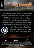 2022 Julio Rodriguez Topps Stadium Club TEAM OF THE FUTURE ROOKIE RC #TOF-13 Seattle Mariners 4