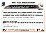 2022 Spencer Torkelson Topps Chrome Update Series ROOKIE PURPLE REFRACTOR RC #USC100 Detroit Tigers 2