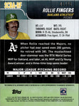 2022 Rollie Fingers Topps Stadium Club BLACK FOIL AUTO 05/25 AUTOGRAPH #SCBA-RF Oakland A's HOF