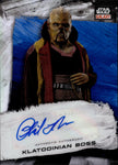 2022 Phil LaMarr Voice of Klatooinian Boss Topps Star Wars Galaxy Chrome BLUE REFRACTOR 149/150 AUTO AUTOGRAPH #GA-PL