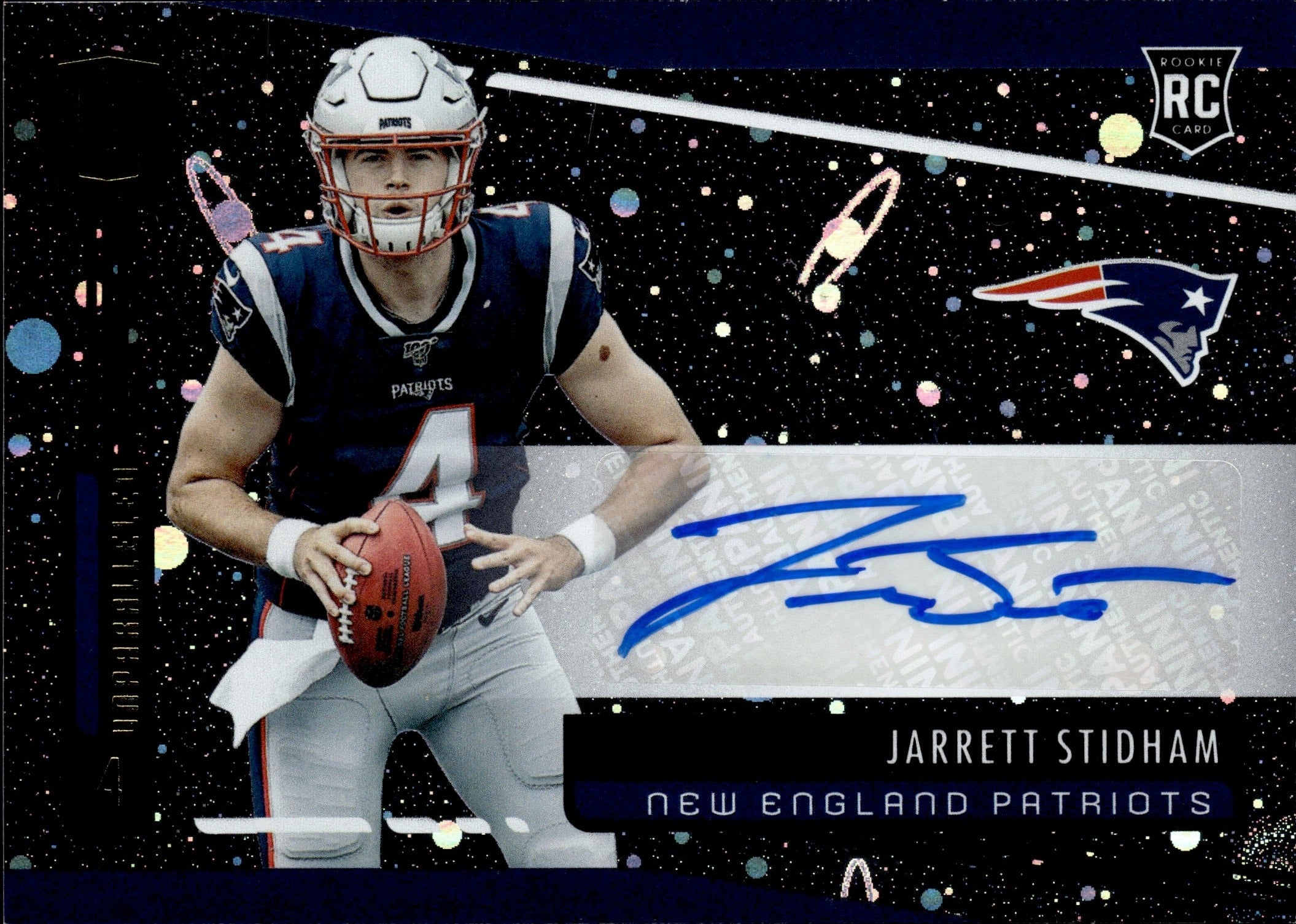 2019 Jarrett Stidham K'Neal Harry Panini National Treasures ROOKIE NFL