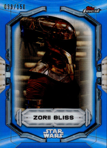 2022 Zorii Bliss Topps Star Wars Finest BLUE REFRACTOR 099/150 #100 The Rise of Skywalker
