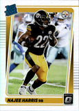 2021 Najee Harris Donruss Optic HOLO SILVER RATED ROOKIE RC #213 Pittsburgh Steelers