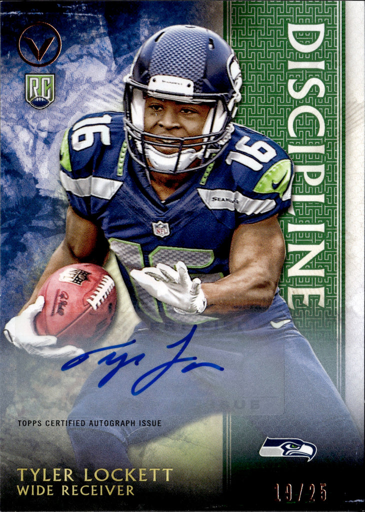 2015 Tyler Lockett Topps Valor DISCIPLINE ROOKIE AUTO 19/25 AUTOGRAPH