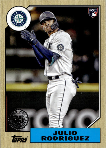 2022 Topps Update Black Gold Julio Rodriguez RC Seattle Mariners Rookie ROY