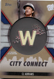 2023 CJ Abrams Topps Series 1 CITY CONNECT COMMEMORATIVE PATCH GOLD 25/75 #CC-CA Washington Nationals