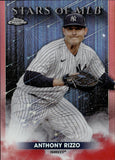 2022 Anthony Rizzo Topps Chrome Update Series STARS OF MLB RED 66/75 #SMLB-75 New York Yankees