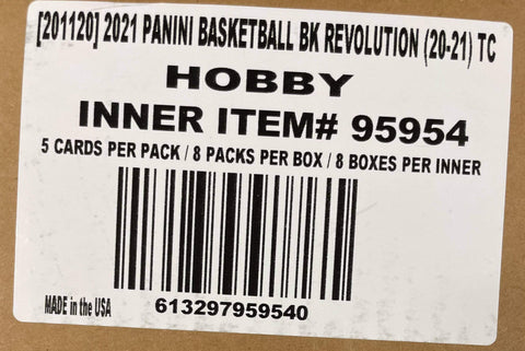 2020-21 Panini Revolution Hobby Basketball, 8 Box Inner Case