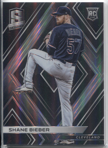 2018 Shane Bieber Panini Spectra HOLO ROOKIE RC #93 Cleveland Indians