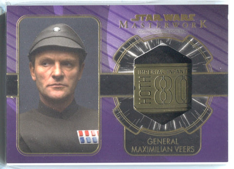 2020 General Maximillian Veers Topps Star Wars Masterwork PURPLE COMMEMORATIVE DOG TAG MEDALLION 35/50 #DT-HM