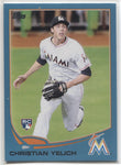 2013 Christian Yelich Topps Update WAL-MART BLUE BORDER ROOKIE RC #US290 Miami Marlins