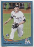 2013 Christian Yelich Topps Update WAL-MART BLUE BORDER ROOKIE RC #US290 Miami Marlins