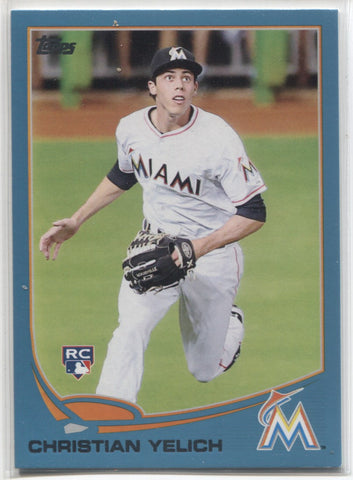 2013 Christian Yelich Topps Update WAL-MART BLUE BORDER ROOKIE RC #US290 Miami Marlins