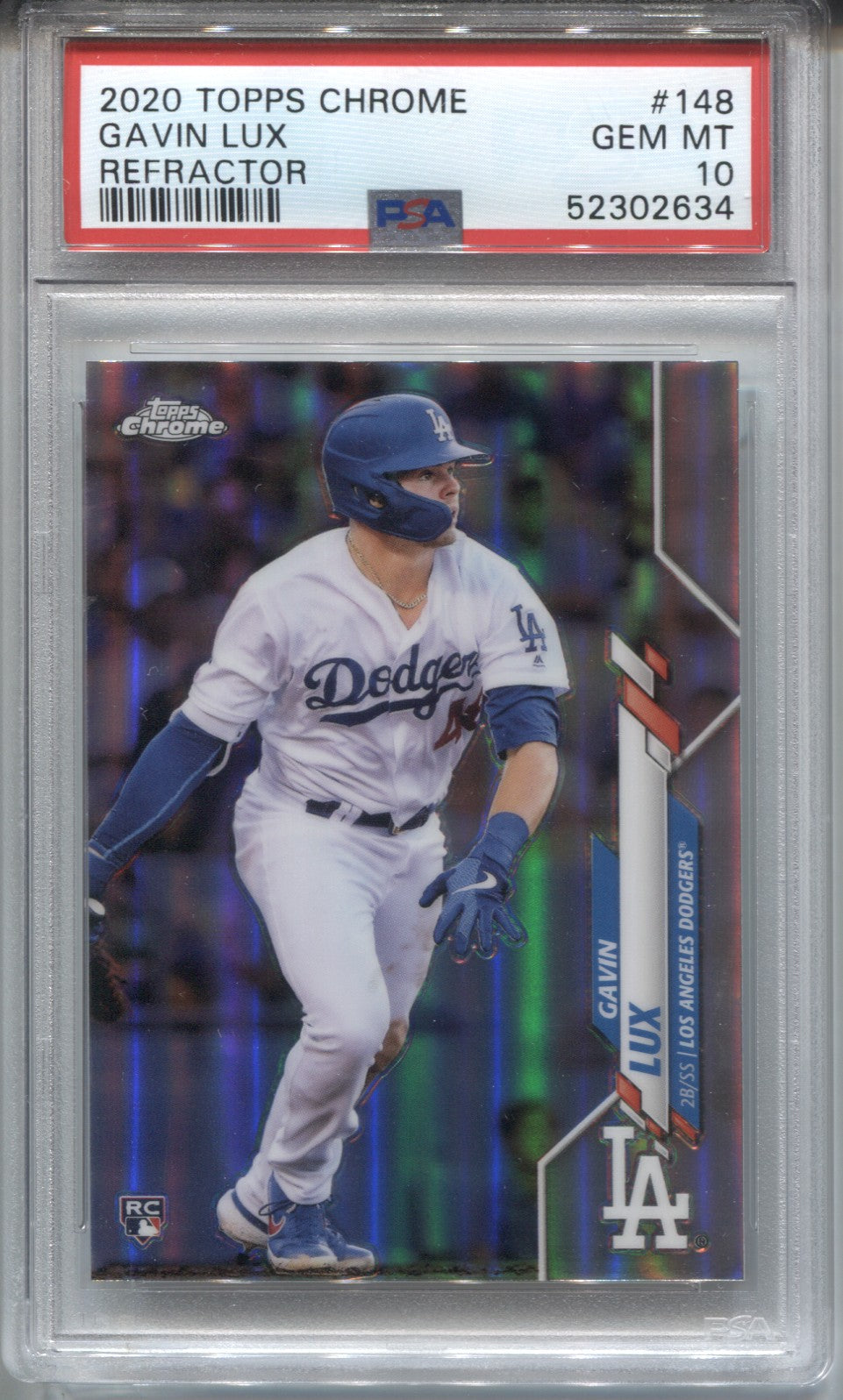 Gavin Lux Dodgers Autographed Signed 2020 Topps Series 1 Rookie