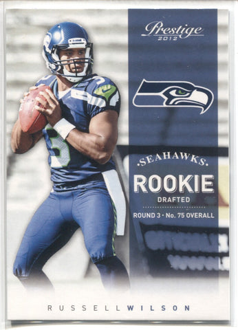 2012 Russell Wilson Panini Prestige ROOKIE RC #238 Seattle Seahawks 3