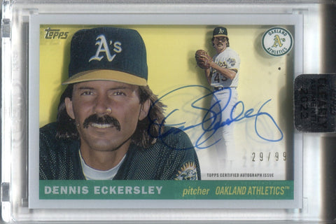 2022 Dennis Eckersley Topps Clearly Authentic AUTO 29/99 AUTOGRAPH #55RA-DE Oakland A's HOF