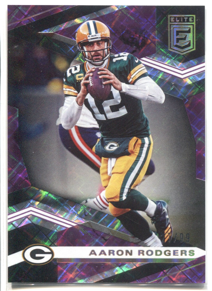 2020 Aaron Rodgers Panini Elite PURPLE 27/99 #68 Green Bay Packers MVP