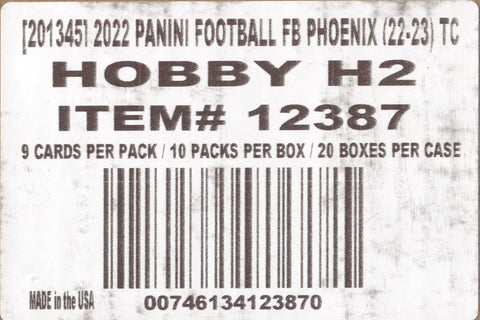 *LAST CASE* 2022 Panini Phoenix Football H2, 20 Box Case