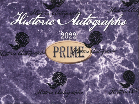 2022 Historic Autographs Prime Hobby, Box