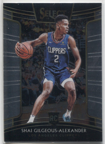 2018-19 Shai Gilgeous-Alexander Panini Select CONCOURSE ROOKIE RC #7 Los Angeles Clippers 1