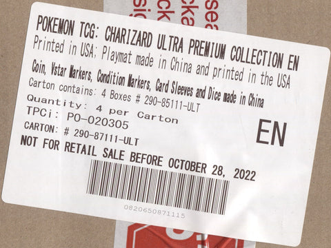 Pokemon Sword & Shield: Ultra Premium Collection Charizard, 4 Box Case