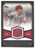 2012 Mike Trout Topps GOLD FUTURES #GF-16 Anaheim Angels 1