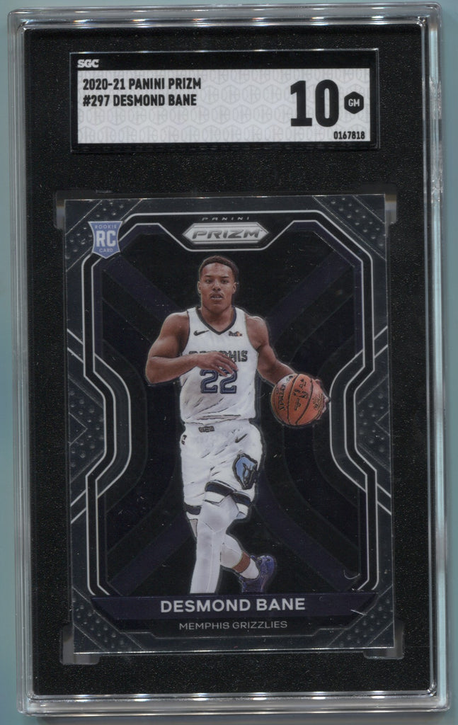 2020-21 Desmond Bane Panini Prizm ROOKIE RC SGC 10 #297 Memphis Grizzl