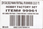 2022 Panini Donruss Football, 8 Hobby Factory Set Case